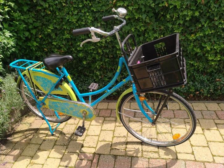 Meisjesfiets Gazelle 24 inch inclusief mand vooop, Fietsen en Brommers, Fietsen | Meisjes, Gebruikt, 24 inch, Handrem, Ophalen