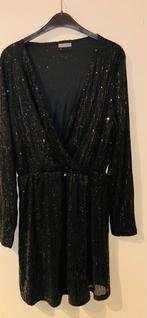 Mooi zwart kleedje met glitter pailetten Maat 42 / nieuw, Nieuw, Maat 42/44 (L), Ophalen of Verzenden, Zwart