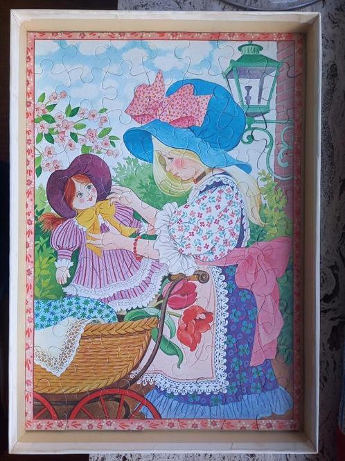 Jumbo grote stevige vintage puzzel 70 stuks 45 x 32cm, Kinderen en Baby's, Speelgoed | Kinderpuzzels, Zo goed als nieuw, 2 tot 4 jaar
