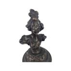 Petit Buste en Bronze Fin 19ème Siècle sur Socle en Cuivre, Antiquités & Art, Bronze, Enlèvement ou Envoi