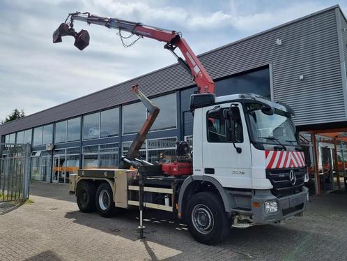 Mercedes-Benz Actros 2636 6X4 Abrollkipper/ HMF Krane 1720K3, Auto's, Vrachtwagens, Bedrijf, Te koop, ABS, Airconditioning, Centrale vergrendeling