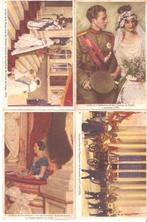 12 vintage chromo prenten Koningin Astrid Cote d'Or 1950, Verzamelen, Koningshuis en Royalty, Gebruikt, Ophalen of Verzenden