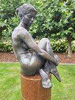 Duriez Irénée bronzen zittend naakt vroeg werk prachtig werk, Antiek en Kunst, Ophalen of Verzenden