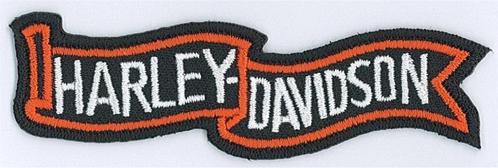 Harley Davidson wimpel stoffen opstrijk patch, Motoren, Accessoires | Stickers, Verzenden