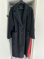 Lange zwarte mantel C&A, Kleding | Dames, Zwart, Maat 46/48 (XL) of groter, Ophalen of Verzenden, Gedragen