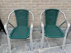 4 stapelbare stoelen, Tuin en Terras, Ophalen, Gebruikt, Aluminium