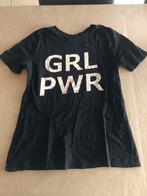 Zwart girlpower T-shirt, Kleding | Dames, T-shirts, Gedragen, Ophalen of Verzenden, Maat 36 (S), Zwart