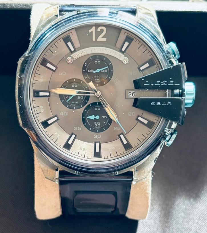 Diesel horloge DZ-4487, Handtassen en Accessoires, Horloges | Heren, Zo goed als nieuw, Polshorloge, Overige merken, Staal, Kunststof