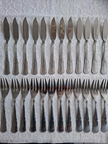 Lot couverts à poisson Eternum Massif, Enlèvement, Utilisé, Inox ou Chrome, Ensemble de couverts