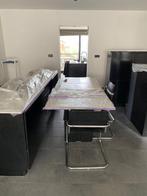 Tafel marmer dressoir barkast, Huis en Inrichting, Ophalen, Gebruikt, Modern design, 6 tot 8 stoelen