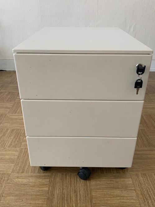 Caisson de rangement à roulettes avec clé / Office drawer, Huis en Inrichting, Overige Huis en Inrichting, Gebruikt, Ophalen