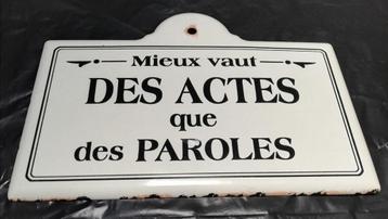 Plaque en métal vintage 25x17,5 cm beschikbaar voor biedingen