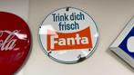 Fanta emaille reclamebord, Gebruikt, Reclamebord