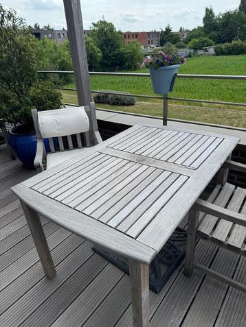 TERRAS-TUINSET:"GARDEN PLUS"-TAFEL+6 STOELEN-+parasols beschikbaar voor biedingen