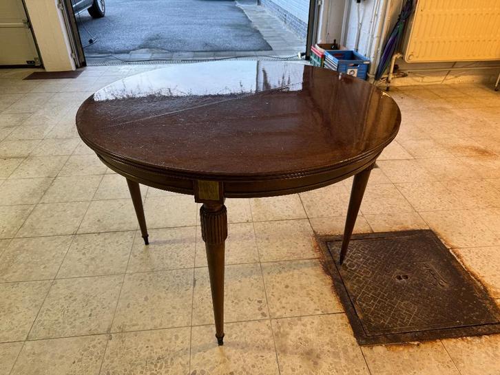 ensemble table et chaises acajou, Maison & Meubles, Salles à manger complètes, Utilisé, 4 à 6 chaises, Enlèvement