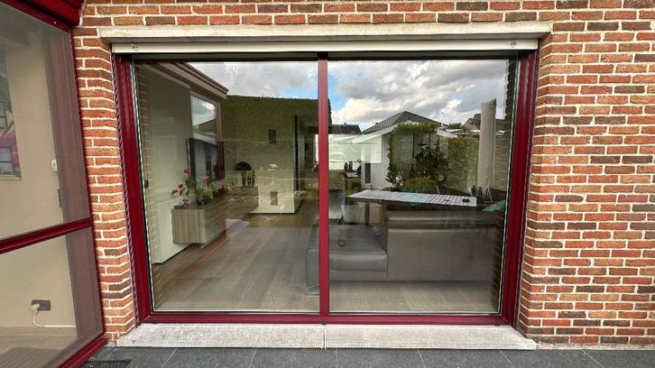 Vast alu raam, Doe-het-zelf en Bouw, Glas en Ramen, Gebruikt, Gevelraam of Ruit, 160 cm of meer, 160 cm of meer, Dubbelglas, Ophalen