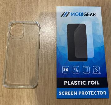 Iphone case voor Iphone 12 mini + 3 screen savers beschikbaar voor biedingen