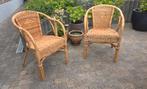2 charmante rieten stoelen, verlaagde prijs., Ophalen, Gebruikt