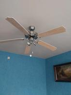 Plafondventilator met 3 lichtpunten - met trekschakelaar, Huis en Inrichting, Lampen | Kroonluchters, Ophalen, Gebruikt