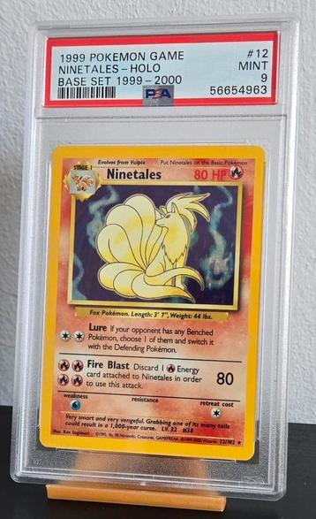 Ninetales Holo Base Set 1999-2000 4Th Print PSA 9 beschikbaar voor biedingen