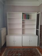 Bibliothèque blanche avec portes de tiroirs, Avec tiroir(s), Autres essences de bois, 150 à 200 cm, 50 à 100 cm