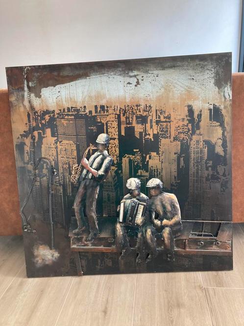 Kunstwerk in metaal, Huis en Inrichting, Woonaccessoires | Schilderijen, Tekeningen en Foto's, Zo goed als nieuw, Ophalen