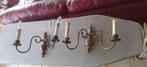 2 tweedelige lichtarmaturen in messing, Huis en Inrichting, Ophalen