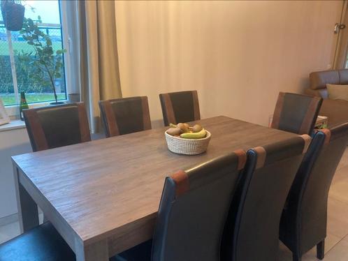 Ecologische eetkamer FSC, Huis en Inrichting, Complete eetkamers, Zo goed als nieuw, 6 tot 8 stoelen, Ophalen