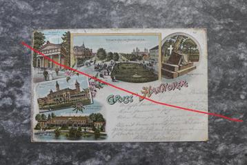 Postkaart 4/1/1899 Gruss aus Hannover, Duitsland