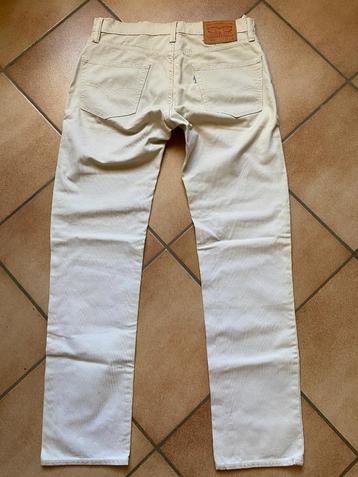 Levi's 511 jeans W33 L32 gebroken wit crème textuur ZG staat beschikbaar voor biedingen