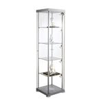 Vitrinekast glas vierkant glasvitrine met slot, Minder dan 50 cm, Verzenden, Nieuw, Glas