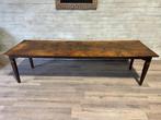 Boerentafel - 290 x 89 cm + 77 cm hoog, Huis en Inrichting, Tafels | Eettafels, Eikenhout, 200 cm of meer, Vijf personen of meer