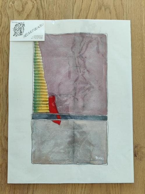 abstract kunstwerk -  HELMUT BLAZEJ, Antiek en Kunst, Kunst | Schilderijen | Klassiek, Ophalen