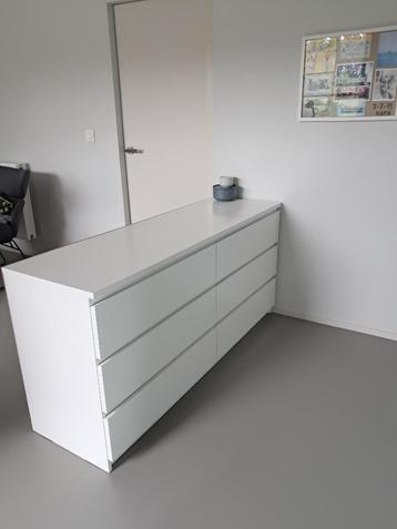 Ladekast met 6 lades wit Ikea MALM beschikbaar voor biedingen