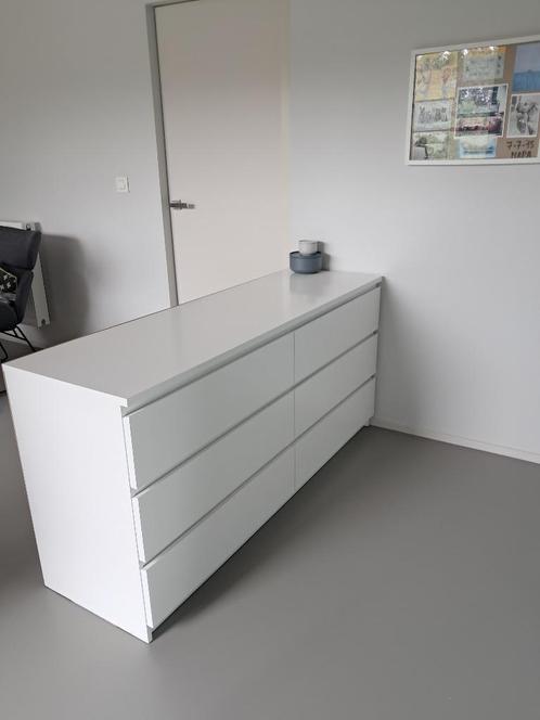 Ladekast met 6 lades wit Ikea MALM, Huis en Inrichting, Kasten | Ladekasten, Gebruikt, Minder dan 100 cm, 150 tot 200 cm, 25 tot 50 cm