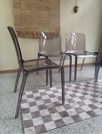 Set van 4 lila plexiglazen Casprini stoelen model Tiffany beschikbaar voor biedingen