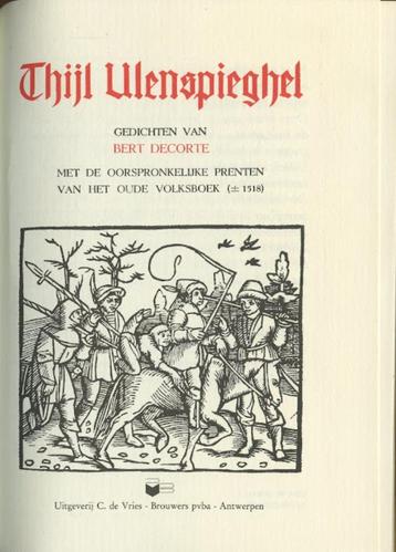 Thijl Ulenspieghel gedichten van Bert Decorte beschikbaar voor biedingen