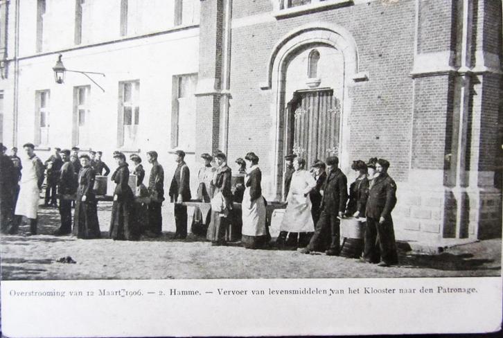 ZICHTKAART HAMME- OVERSTROMING VAN 12 MAART 1906, Verzamelen, Postkaarten | Themakaarten, Ongelopen, Stad of Dorp, Ophalen of Verzenden