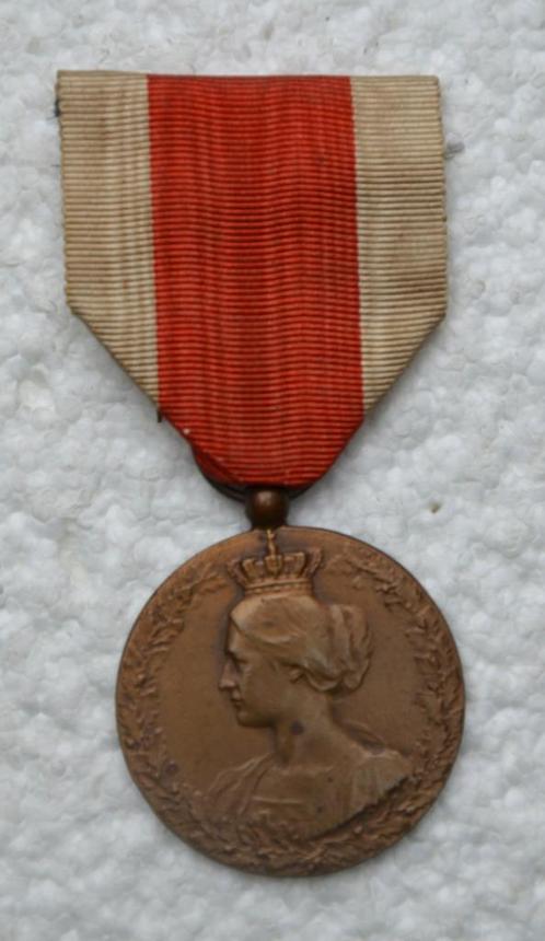 Medaille WO1 Nat. Comite Hulp & Voeding, 14-19, Bronzen Med, Verzamelen, Militaria | Algemeen, Landmacht, Lintje, Medaille of Wings