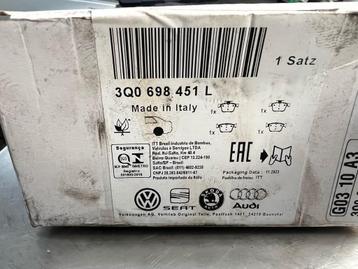 Nouvelles plaquettes de frein 3Q0 698 451 L, Enlèvement, Neuf, Audi