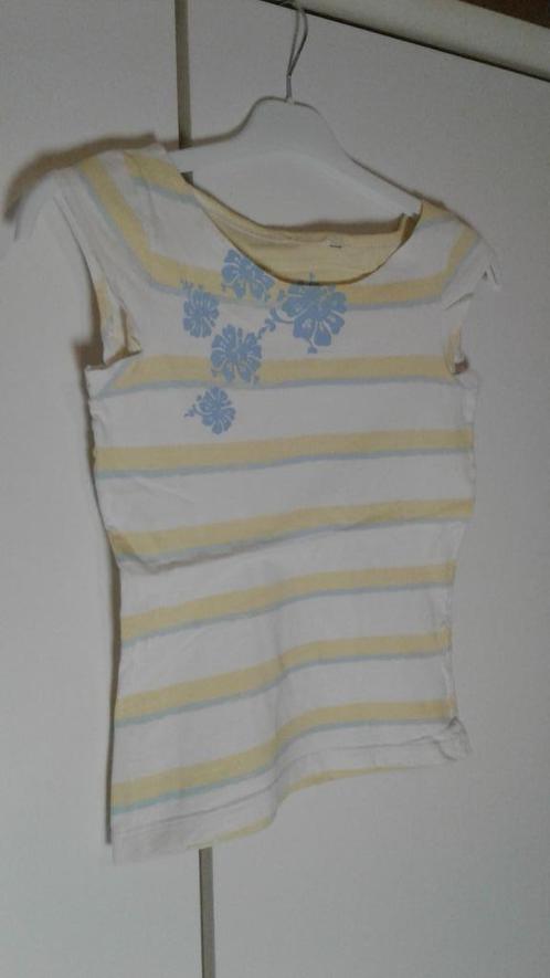 T-shirt H&M sans manche jaune et bleu ciel ligné à fleurs M, Vêtements | Femmes, T-shirts, Comme neuf, Bleu, Enlèvement ou Envoi