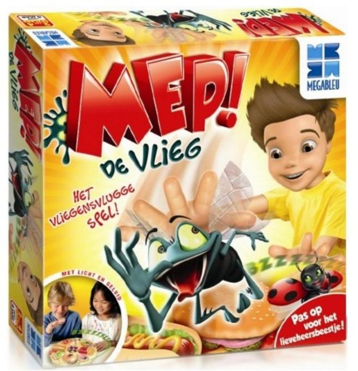 Mep! De vlieg - behendigheidsspel (4-10 jaar) NIEUW!, Hobby en Vrije tijd, Gezelschapsspellen | Bordspellen, Nieuw, Een of twee spelers