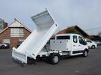 Ford Transit dubbel cabine 6pl kipper benne 130pk 47000km, 4 deurs, Stof, Wit, 6 zetels