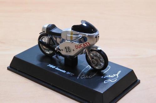 Ducati 750 Imola Paul Smart replica 1:32 gesigneerd, Hobby & Loisirs créatifs, Voitures miniatures | 1:32, Neuf, Autres types