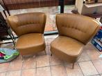 Fauteuil vintage moka 80x40x71 cm, Maison & Meubles, Chaises, Enlèvement, Comme neuf, Autres couleurs, Vintage
