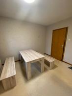 Tafel met 2 zitbanken, Ophalen, Zo goed als nieuw, Vier personen, Rechthoekig