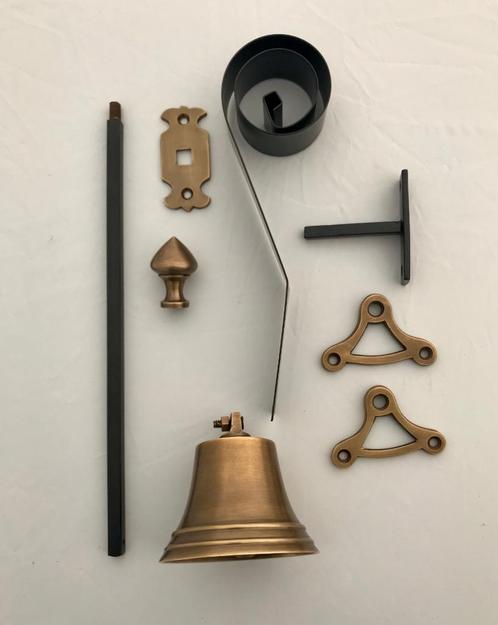 Trekbel,deurbel,bel,oudebel,authentieke bel Trekbel Messing, Antiek en Kunst, Curiosa en Brocante, Ophalen of Verzenden