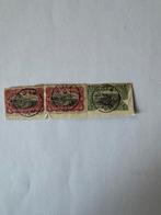 3 oude postzegels Belgisch Congo 1921 geannuleerd fragment, Postzegels en Munten, Postzegels | Europa | België, Ophalen of Verzenden