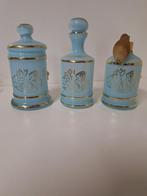 Vintage glazen kaptafel / toilettafel set, Antiek en Kunst, Ophalen of Verzenden