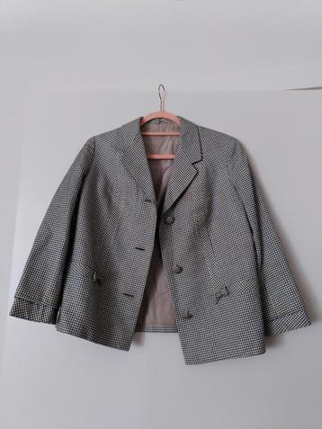 Vintage op maat gemaakt vestje zwart/wit geruit maat M/L beschikbaar voor biedingen